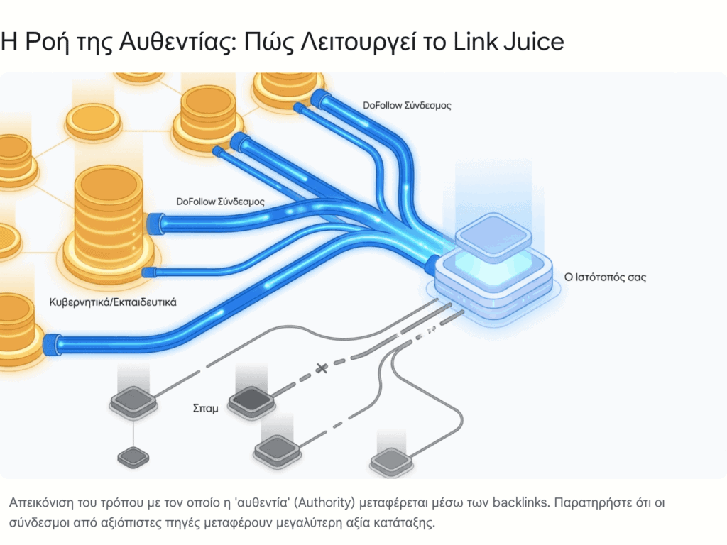 Understanding how link authority passes through backlinks in SEO.